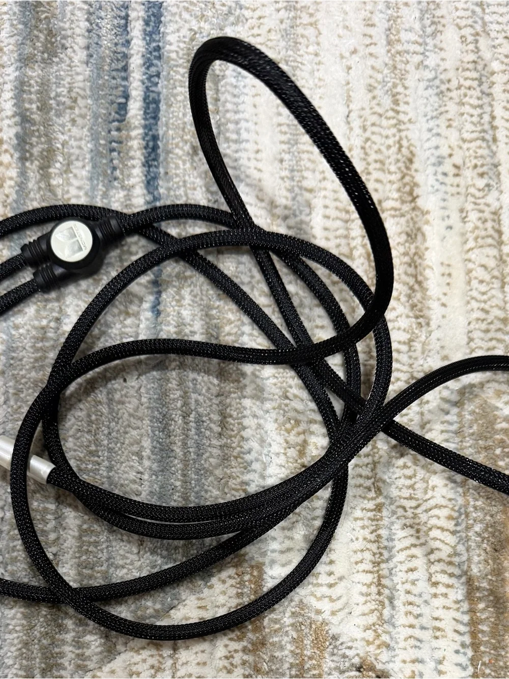 Black Braided Auxiliary Audio Cable with Inline Control
